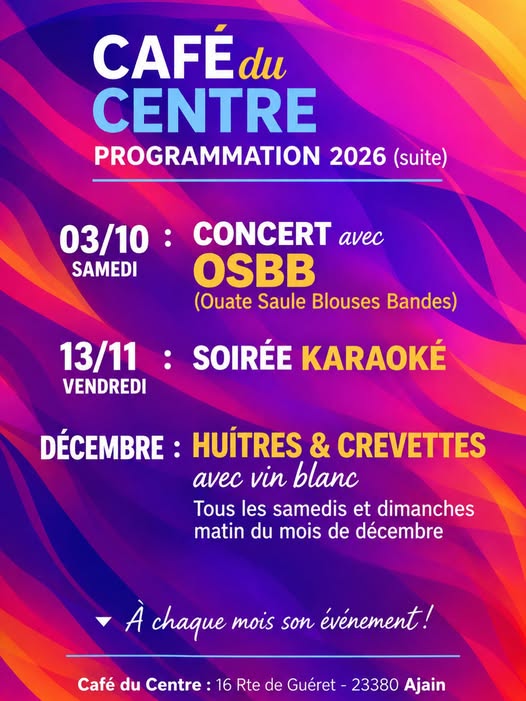 Concert OSBB au Café du centre